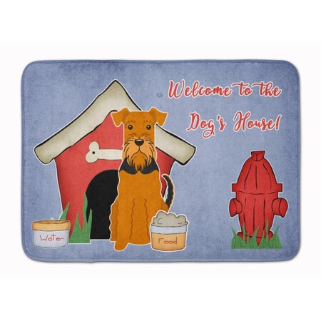 Carolines Treasures Dog House Collection Airedale Machine Washable Memory Foam Mat BB2795RUG